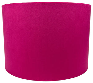 Pink velvet lampshade for table lamp