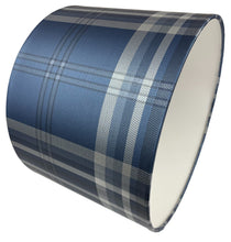 Load image into Gallery viewer, Tartan Check Lampshade in Grey, Yellow &amp; Blue – Stylish Ceiling or Table Light Shade for Modern &amp; Classic Decor
