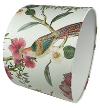 Load image into Gallery viewer, Elegant exotic bird and floral lampshade, perfect for adding a touch of nature to your home decor.