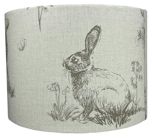 Woodland animal lampshade perfect for farmhouse style home decor.