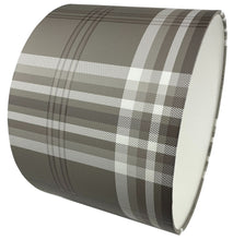 Load image into Gallery viewer, Tartan Check Lampshade in Grey, Yellow &amp; Blue – Stylish Ceiling or Table Light Shade for Modern &amp; Classic Decor