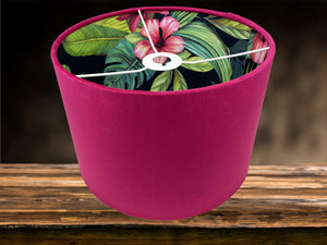Pink Velvet tropical theme lampshades