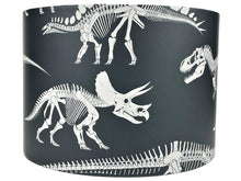 Load image into Gallery viewer, Kids dinosaur lampshade featuring a fun prehistoric design.