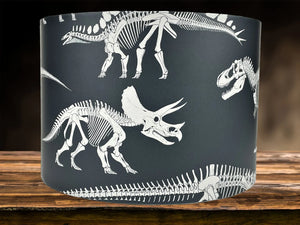 Fun dinosaur lampshade ideal for children's room decor.