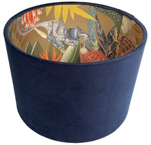 Load image into Gallery viewer, Navy Blue Tropical Lampshade