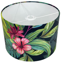 Load image into Gallery viewer, navy tropical lampshade