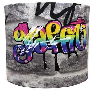Good Home graffiti drum lampshade