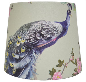 green peacock table light shade