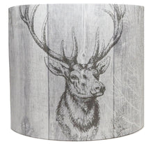 Load image into Gallery viewer, grey stag head lampshade