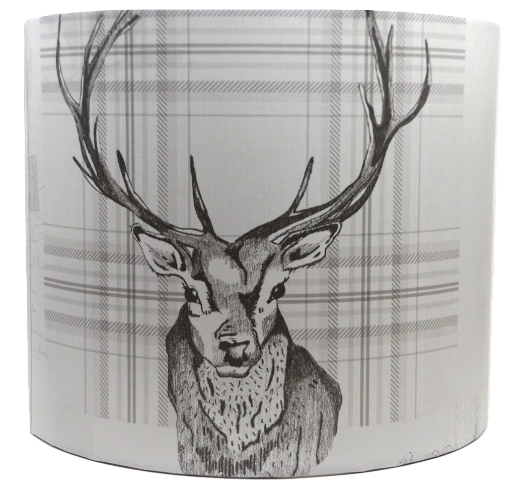 charcoal grey stag table lampshade