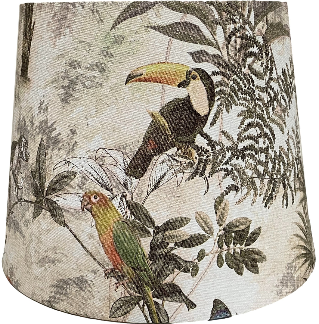 tropical bird lampshade