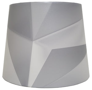 silver and grey geometric lamp shade