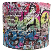 Load image into Gallery viewer, graffiti brick wall lampshade