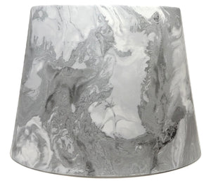 silver metallic marble table lampshade