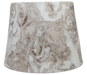 rose gold metallic marble effect table lampshade