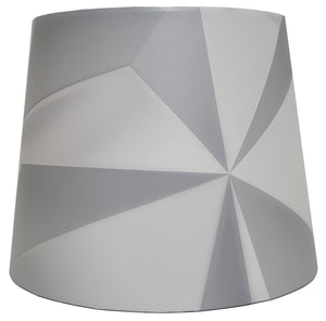 silver and grey geometric table light shade