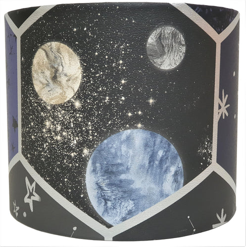Hexagon design space lampshade