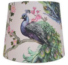 Load image into Gallery viewer, pink peacock table lamp shade