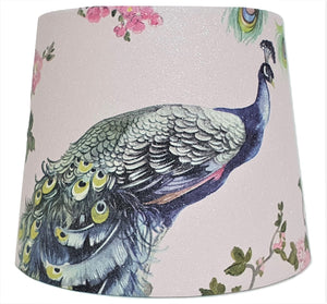 pink peacock table light shade