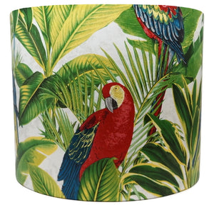 tropical parrot palm leaf lampshade