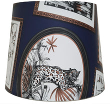 Load image into Gallery viewer, Jungle animals navy lampshade