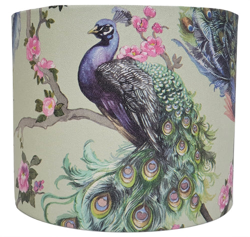 green peacock lampshade