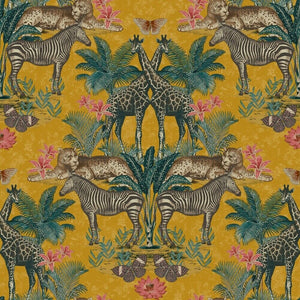 Teal Velvet Safari Animal Lampshade Ceiling Light Shade Mustard Yellow Inner