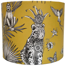 Load image into Gallery viewer, Mustard yellow jungle animal lampshade
