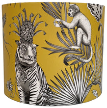 Load image into Gallery viewer, mustard yellow jungle animal light shade