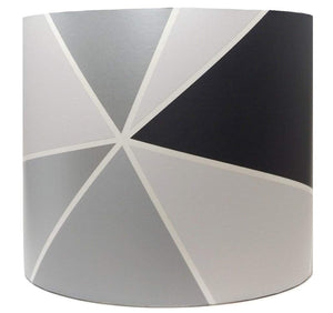 Apex Geometric lampshade black and grey