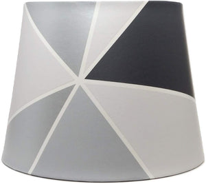 Apex black and grey geometric table lampshade