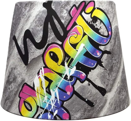 Grey Graffiti lampshade
