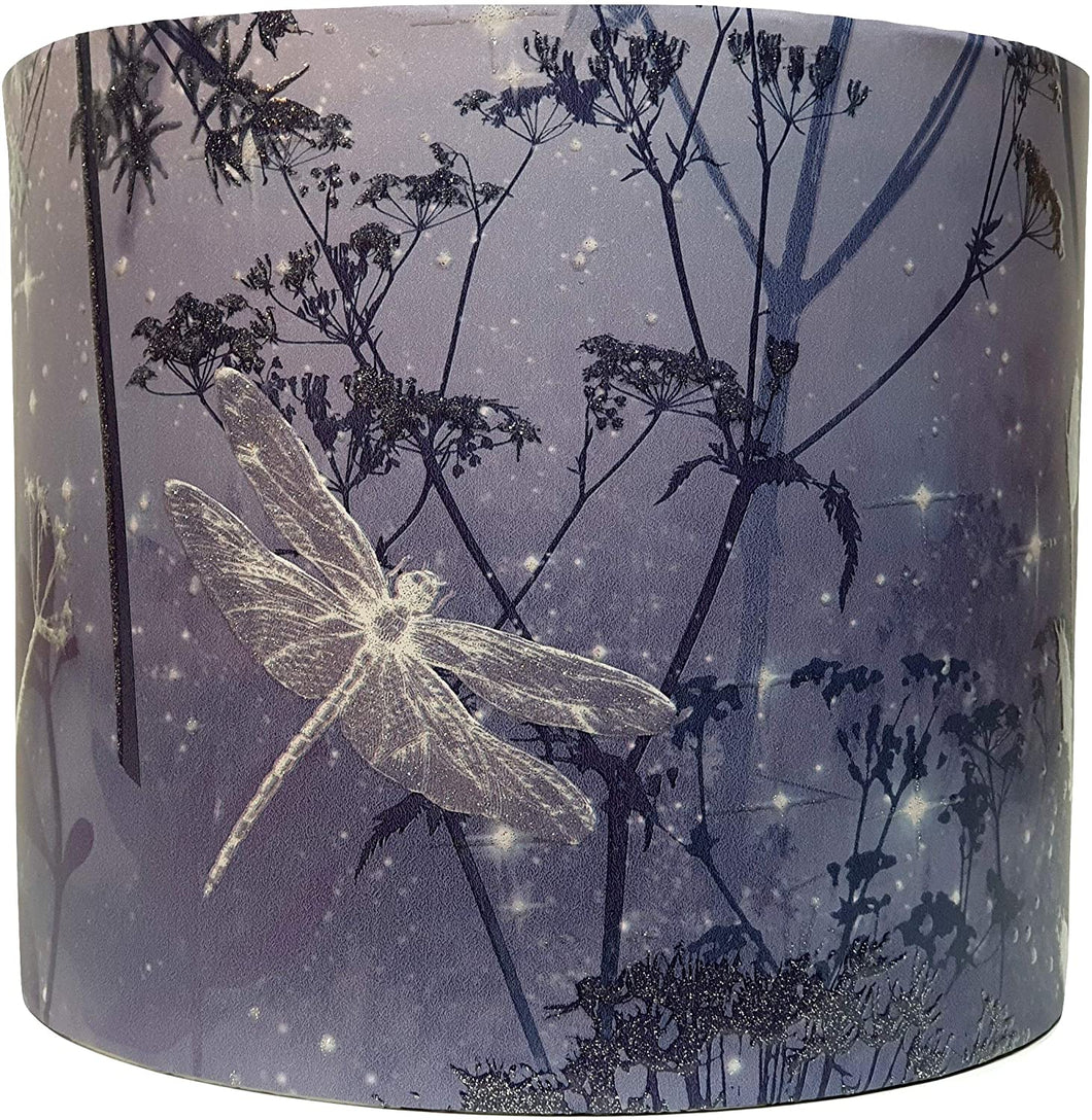 Purple dragonfly lampshade