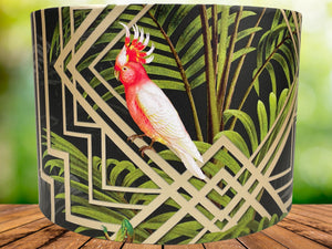 tropical bird lampshade