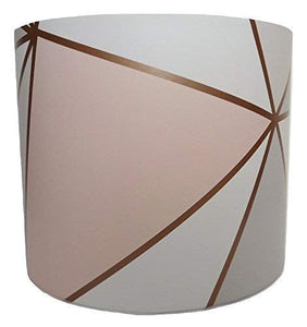 Geometric drum lamp shade apex rose gold