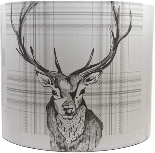 Grey Charcoal Stag lampshade