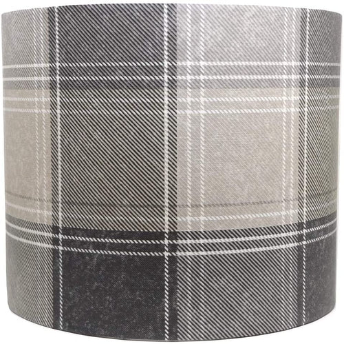 Country check mono tartan lampshade