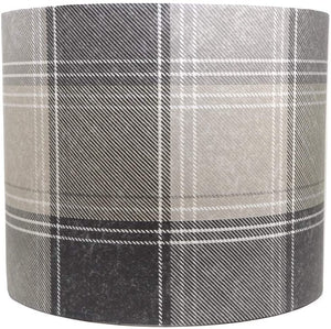 Country check mono tartan lampshade