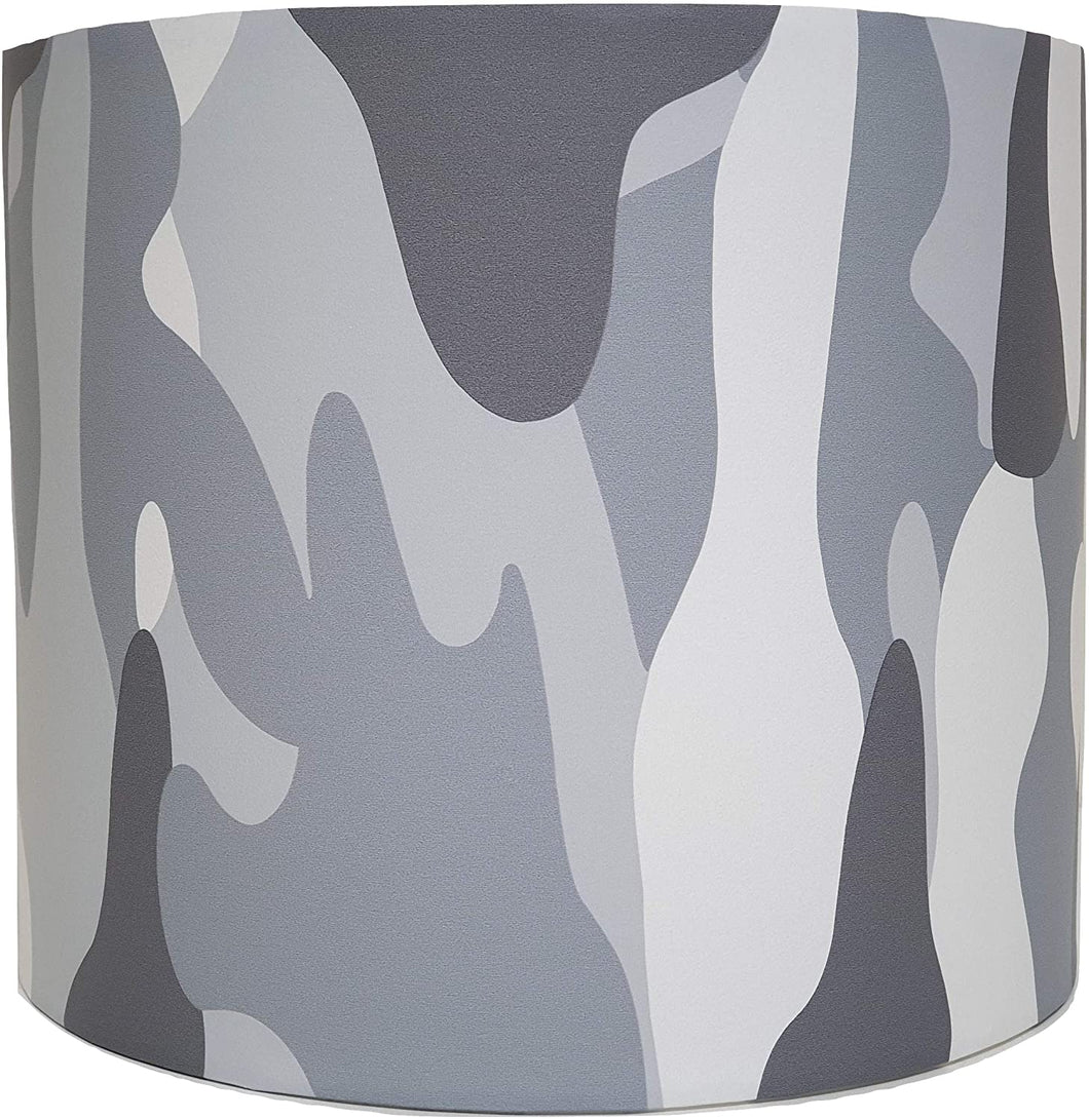 grey camouflage lampshade