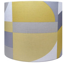 Load image into Gallery viewer, Ochre &amp; Grey geometric lampshade