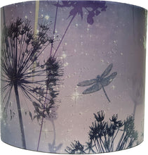 Load image into Gallery viewer, Purple dragonfly drum light shade