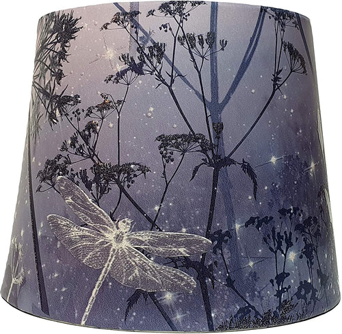 Purple dragonfly lampshade