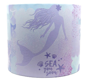 Purple Teal Mermaid Drum Lampshade