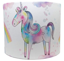Load image into Gallery viewer, Rainbow Unicorn Drum Lampshade