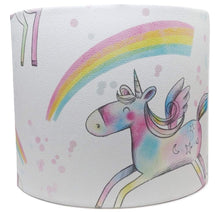 Load image into Gallery viewer, Rainbow Unicorn Drum Light Shade
