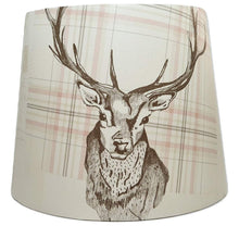 Load image into Gallery viewer, Richmond cranberry linen stag lampshade