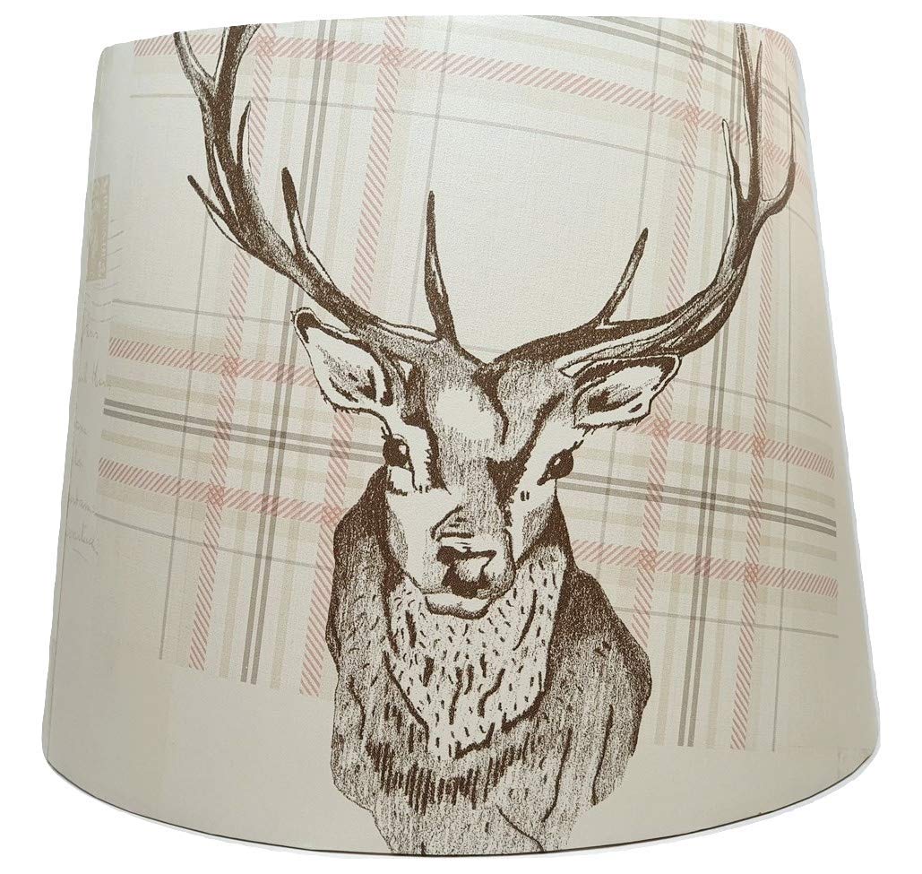 Richmond cranberry linen stag lampshade