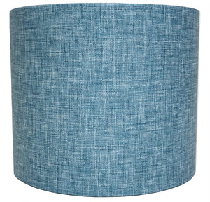 Teal linen textured Lampshade