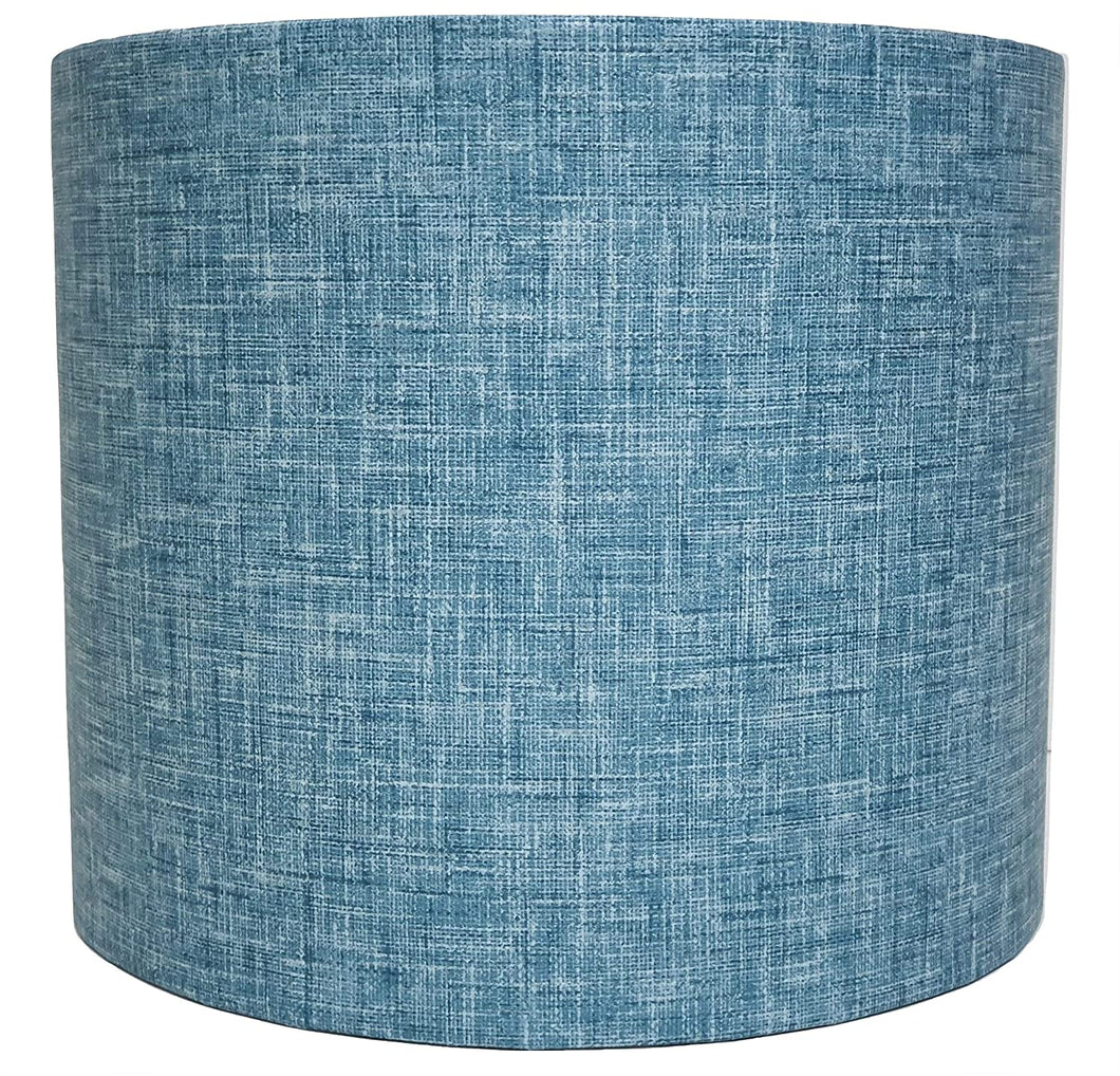 Teal linen textured Lampshade