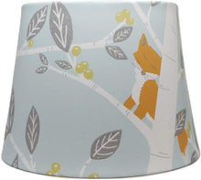 Load image into Gallery viewer, teal woodland animals lampshade